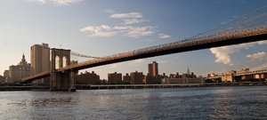 Brooklyn Bridge, NY: View of Manhattan from Brooklyn, in 2009