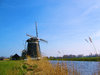 Mill: Three windmills close to Stompwijk (near The Hague), Holland. 