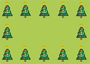 Christmas tree border: green Christmas tree border