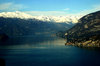 Flying on lake of Como (Italy): Flying over the lake