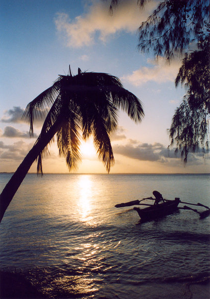 zonsondergang in Zanzibar: 