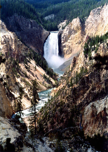 Yellowstone falls 2: Landscape of Yellowstone's falls