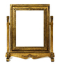 Frame without Photo: Old gold gilded frame on swivel stand. 
Aprox 11