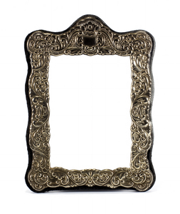 Frilled Metal Frame: Rectangular metal frame with stamped frills