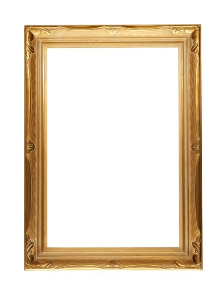 Elegant Gold Frame: A large frame that has been in storage for years but has never been used. It is ornately embossed and has a satin gold finish. The frame measures 2ft x 3ft.