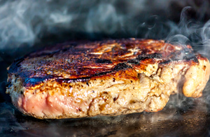 Steak on BBQ: Steak on BBQ
