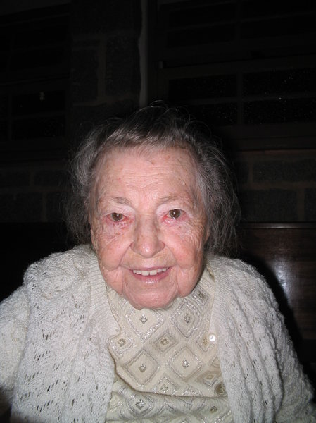 Old woman: She is Amália Goerl and is almost 100. 