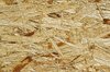 OSB wood panel: Oriented strand board texture.