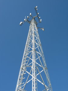cellular tower: a cellular telephone tower.