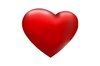 Red Heart: Red heart on white background