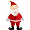 Christmas Elements - Santa 1: Santa Claus on the white background