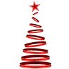 Christmas Elements - Tree 4: Ribbon christmas tree on the white background