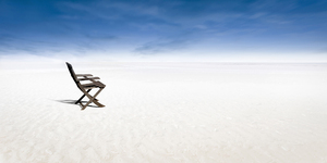 silla de playa vacía: 