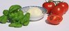 Italian food II: Basil, mozzarella and tomato in the colors of Italy