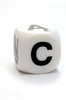 Dice with letter C: Character on the cube