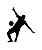 Football 2: Silhouette of soccer player
