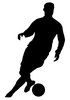 Football 4: Silhouette of soccer player