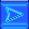 Web button - forward 2: Blue button with arrow