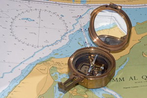 Sea compass 2: Compass on the sea map