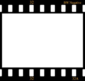 Negative film strip: One frame from negative photographic film