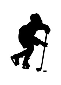 Hockey 1: Silhouette of player