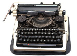 Typewriter 1: A typewriter is a mechanical or electromechanical device with a set of 