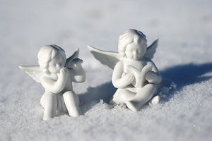 Little angels on the snow: 