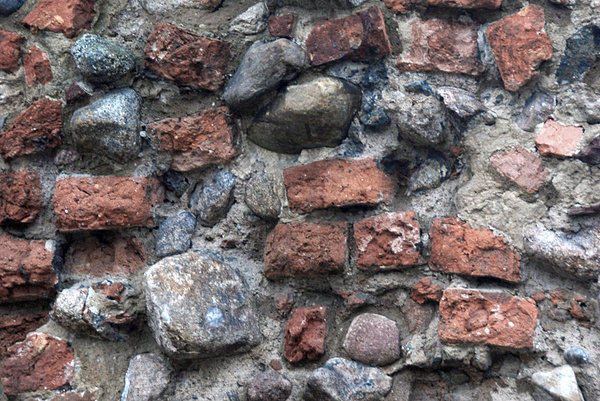 Medieval wall texture 4: Bricks and stones wall pattern