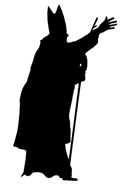 Een silhouet van de paus 1: 