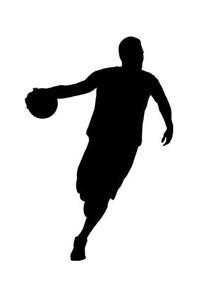 Basketball player 5: Silhouette of basketball player
