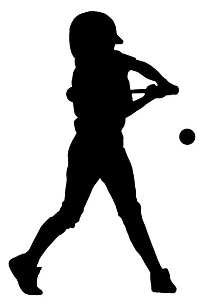 Batter from baseball team 5: Silhouette of baseball player