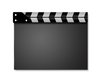 Movie clapperboard series: clapperboard isolated on white background