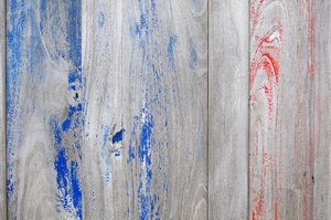 wood: colored wood on the Dutch shore