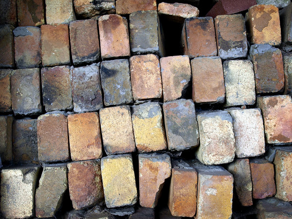 bricks: I have visited an old brick factory....A lot of bricks ...
