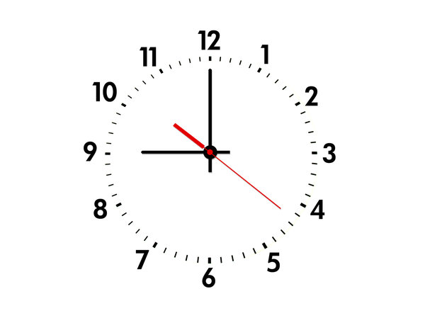 clock: black and white clock