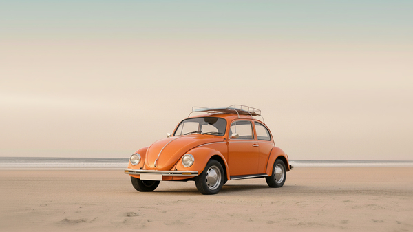 carro antigo na praia: 