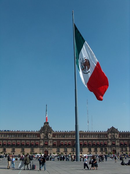Mexico City scenes 2: Palacio Nacional at Zocalo, Mexico City. This used to be the president's office. Actually, the president works in Los Pinos