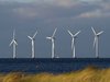 Windmills in the water: Ocean based windmills outside Copenhagen, Denmark.