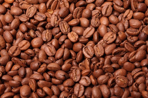 los granos de café - textura: 