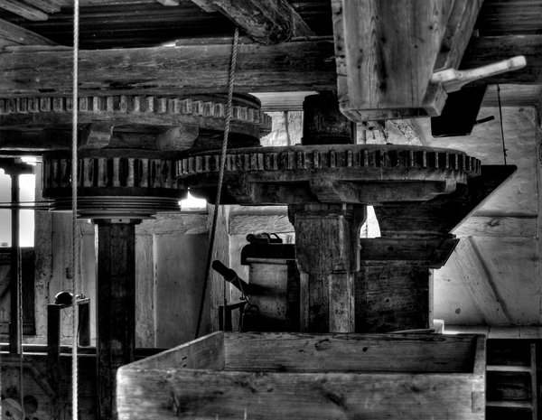 Watermill - HDR: Inside a very old watermill, HDR taken from tree pictures.