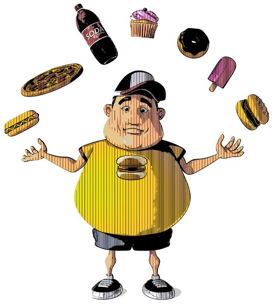 el sobrepeso y la dieta: 