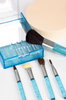beauty brushes: blue brushes for make-up