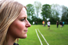 Sport girl portrait 2: Portrait of a girl that is sporting on a grass field.Usefull for your sport articles, website or your sport magazine.Please leave a comment and credit me with 