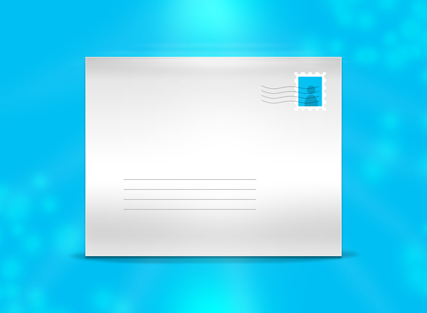 Mail message: A vector envelope representing an e-mail or normal mail message.