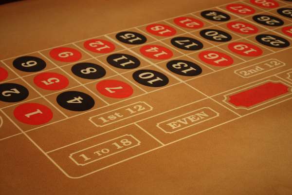 Roulette Table: Betting part on a roulette table