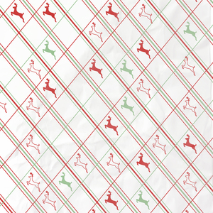 Christmas paper with reindeer: Christmas paper pattern with lines and reindeer
