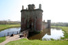 Caerlaverock Castle  1: Surrounded by a double moat and hundreds of acres of flat marshy willow woods , Caerlaverock was built to control the South-West entrance to Scotland which in early times was the waterway across the Solway Firth. Building began in about 1277, and by 1300 