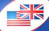 UK USA flag: USA and UK flag in a mix