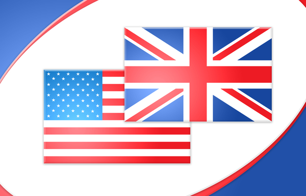 UK USA flag: USA and UK flag in a mix