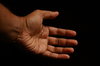 Hand: Hand on a dark background